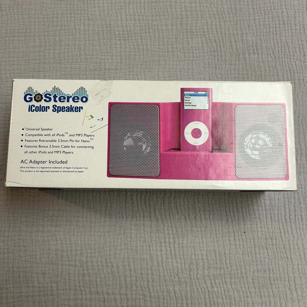 GoStereo iColor Speaker Portable Dock for iPod and MP3 Players